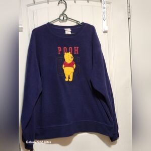Disney Men's Purple Pooh Crewneck Sweater